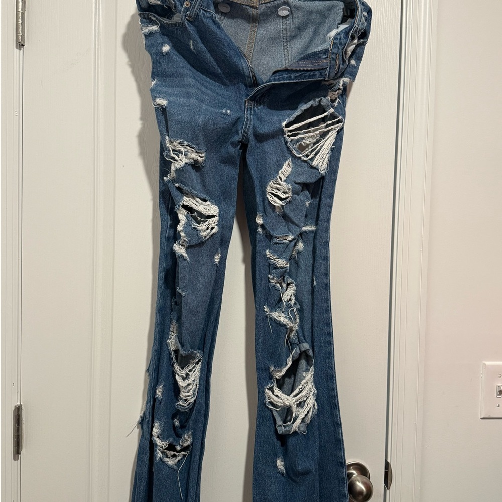 Distressed Blue Women's Jeans